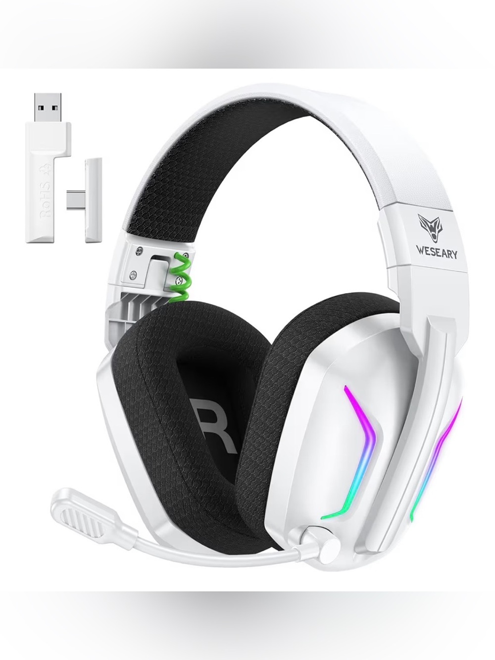 WESEARY Wireless Gaming Headset with Mic for PlayStation/PC